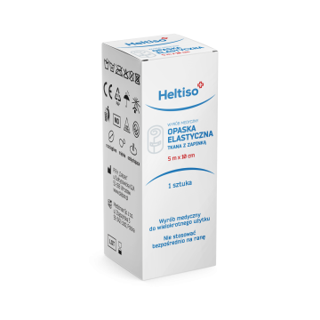 Heltiso,Opaska elastyczna tkana z zapinką 5m x 10cm