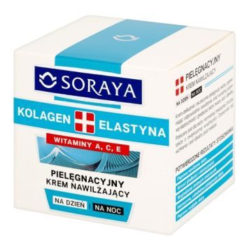 Soraya Kolagen + Elastyna, pielęgnacyjny krem nawilżający na dzień i na noc, 50 ml