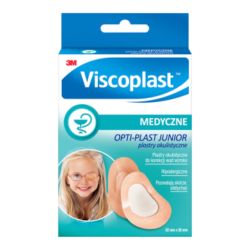 Viscoplast Opti-Plast Junior, plastry okulistyczne, 62 mm x 50 mm, 10 szt.