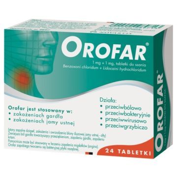 Orofar Junior (Orofar Total Action), tabletki do ssania, 24 szt.