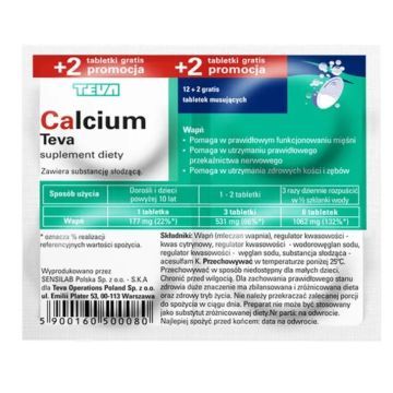 Calcium Teva, tabletki musujące, 14 szt.