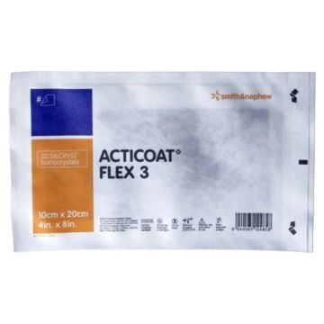 Acticoat Flex 3, opatrunek, 10 cm x 20 cm, 1 szt. (z opakowania 12 szt.)