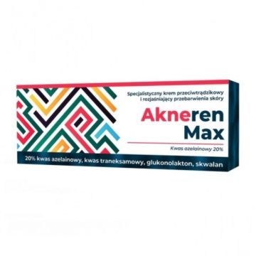 Akneren Max, krem,p/trądzik.,rozjaśn.przebarw.skóry,30g