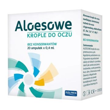 Aloesowe, krople do oczu, 0,4 ml, 20 amp