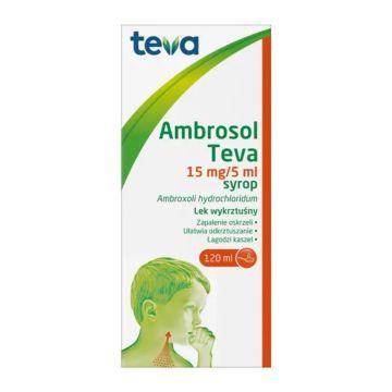 Ambrosol (15 mg/5 ml), syrop, 120 ml (Teva)