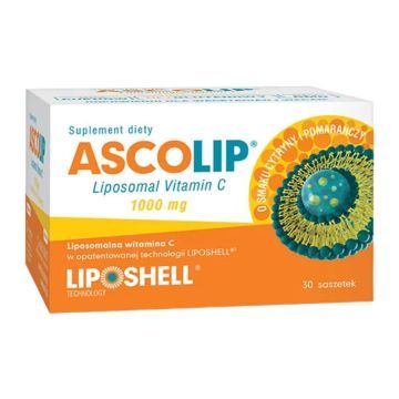 Ascolip Liposomal Vit.C 1000 mg o sm.cytr.,pomar., 30 sasz.