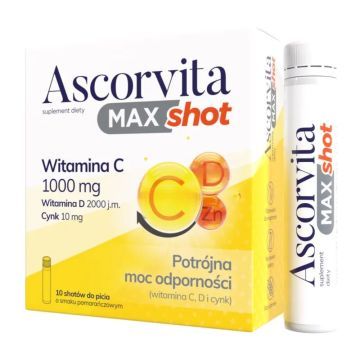 Ascorvita MAX shot, płyn doustny, 25 ml, 10 szt