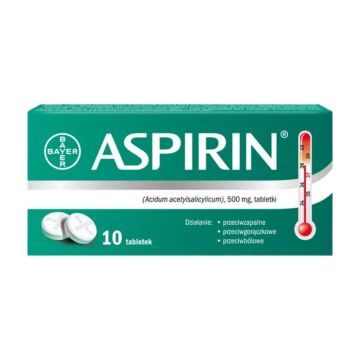 Aspirin, 500 mg, tabl., 10 szt