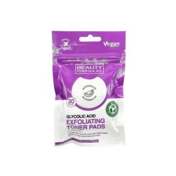 Beauty Formula, płatki złuszczające nasączone kwasem glikolowym, 30 szt.