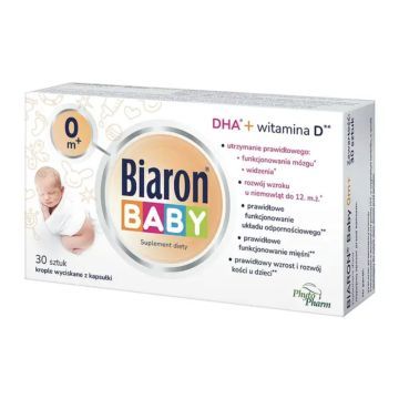 Bioaron Baby 0+, krople wyciskane z kapsułki, 30 szt.