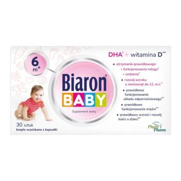 Bioaron Baby 6 m+, krople wyciskane z kapsułki (twist-off), 30 szt.