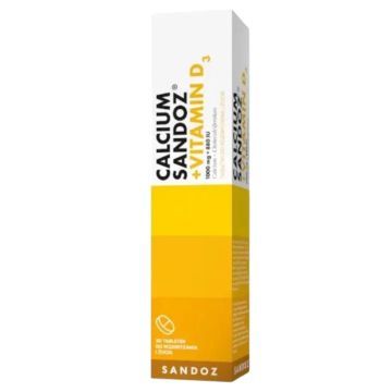 Calcium-Sandoz+Vitamin D3, tabl.do rozgr,żucia, 30 szt,poj.