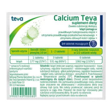 Calcium Teva, tabletki musujące, 14 szt.
