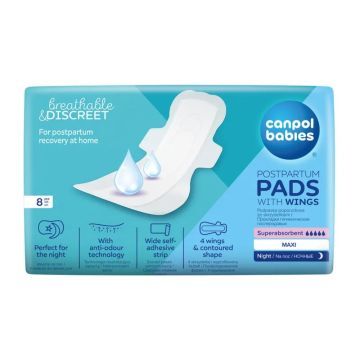 Canpol Babies, podpaska poporodowa ze skrzydełkami, Maxi, 8 szt.