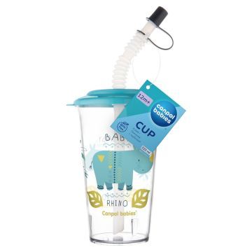 Canpol babies kubek z rurką twardą 320ml AFRICA