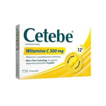 Cetebe Witamina C 500 mg, kaps., 30 szt