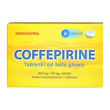 Coffepirine Tabletki od bólu głowy, 450mg+50mg, tabl.,50 szt