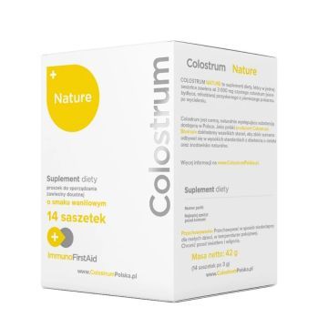 Colostrum Nature, proszek do sporządzania zawiesiny doustnej, saszetka, smak waniliowy, 14 szt.