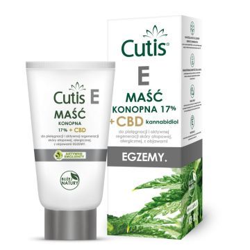 Cutis E Maść konopna 17% + CBD kannabidiol do skóry z  objawami egzemy