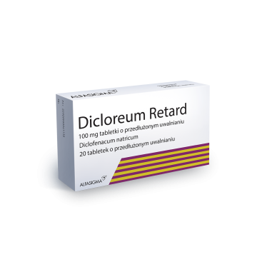 Dicloreum retard, tabletki o przedłużonym uwalnianiu, 100 mg, 20 szt