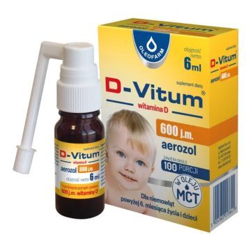 D-Vitum witamina D 600 j.m., aerozol, 6 ml