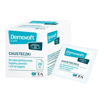 Demoxoft Clean, chusteczki do specjalistycznej higieny powiek, 20 szt.