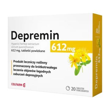 Depremin 612 mg, 612 mg, tabl.powl., 20 szt