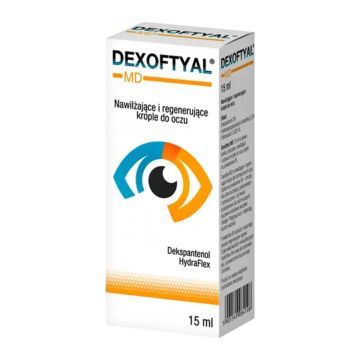 Dexoftyal MD, nawilżające i regenerujące krople do oczu, 15 ml