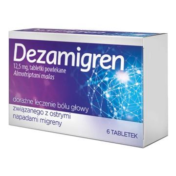 Dezamigren, 12,5 mg, tabletki powlekane, 6 szt.