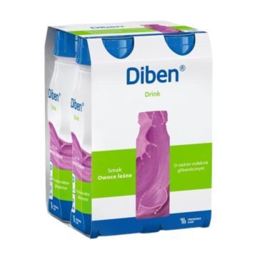 Diben Drink o smaku owocow lesnych, plyn,200 ml,4 szt