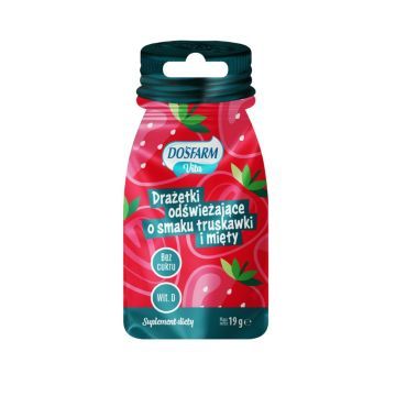 Dosfarm Vita Drażetki odświeżające o smaku truskawki i mięty 19 g