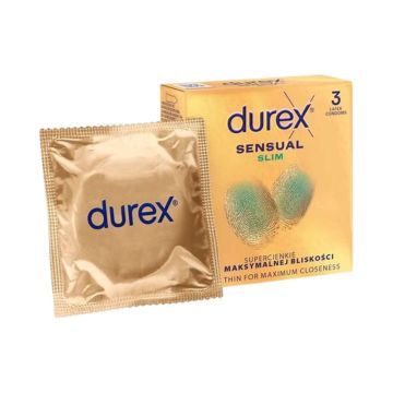 Durex Sensual Slim, prezer, super cienkie, 3 szt
