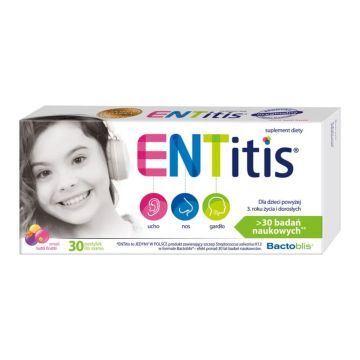 ENTitis, pastyl.do ssania, sm.tutti frutti, 30 szt