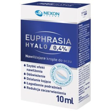 Euphrasia Hyalo 0,4%, krople do oczu, nawilzajace, 10 ml