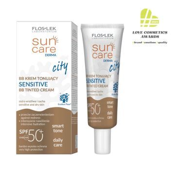Flos-Lek Sun Care Derma City, krem,tonuj,BB,Sens,F50+,30ml