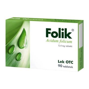 Folik, 0,4 mg, tabletki, 90 szt.