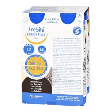 Frebini Energy Fibre Drink, plyn, sm.czekolad.,200 ml, 4 but