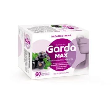 Garda Max, pastyl.d/ssania,o sm.czarnej porzeczki, 60 szt