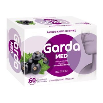 Garda Med, pastyl.do ssania,lagodzi kaszel i chrypke,60 szt