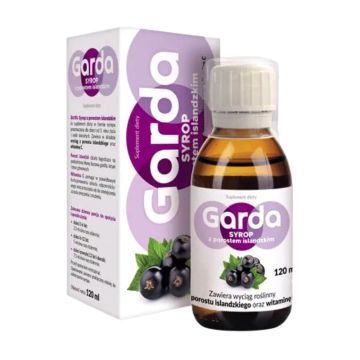 Garda MAX, syrop z porostem islandzkim o smaku czarnej porzeczki, 120 ml