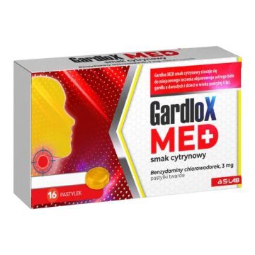 Gardlox Med smak cytrynowy, 3 mg, pastyl.twarde, 16 szt
