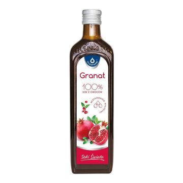 Granat 100%, sok, z owocow granatu, granVital, 490 ml