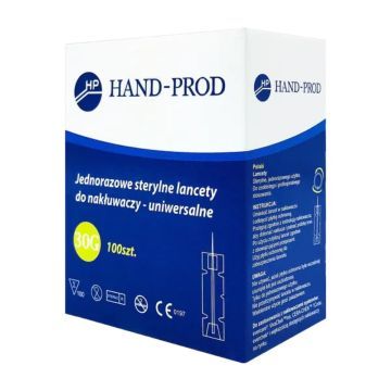 Hand-Prod jednorazowe sterylne lancety,uniwersalne, 100 szt
