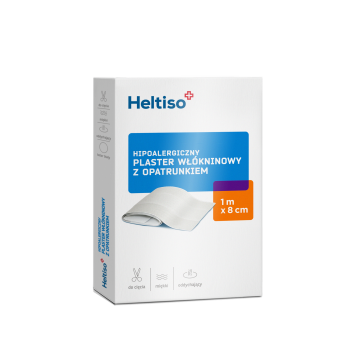 Heltiso plaster włókninowy z opatrunkiem 1m x 8cm