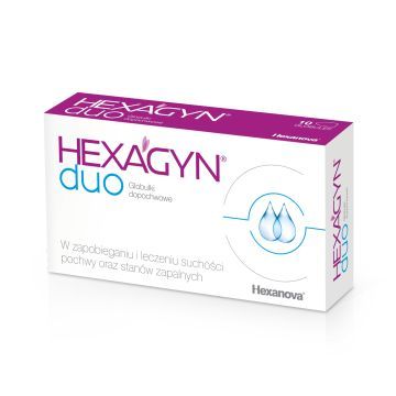 Hexagyn duo, globulki dopochwowe, 10 szt.