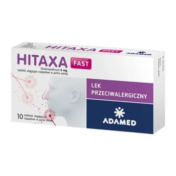 Hitaxa Fast, 5 mg, tabletki ulegające rozpadowi w jamie ustnej, 10 szt.