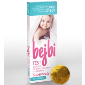 Home Check Bejbi, test ciążowy, super czuły, 1 szt.