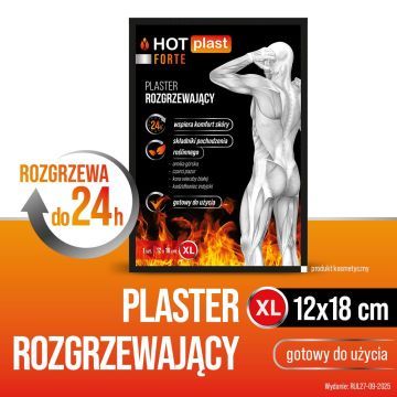 Plaster Rozgrzewający, Hot Plast Forte, 18cmx12cm, 1 szt.