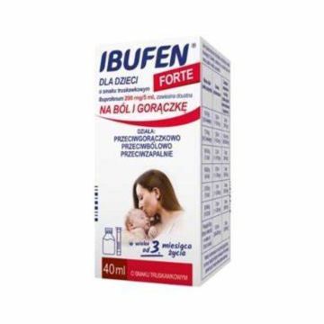 Ibufen forte dla dzieci o smaku truskawkowym, 200 mg/5 ml, zawiesina doustna, 40 ml