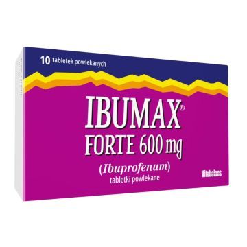 Ibumax Forte 600 mg, 600 mg, tabl.powl., 10 szt,blist